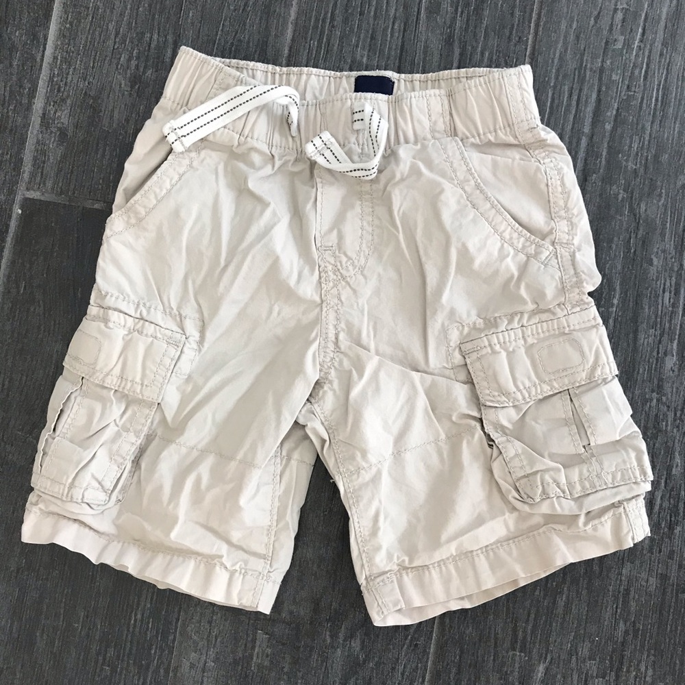 Baby Gap drawstring cargo khaki shorts EUC